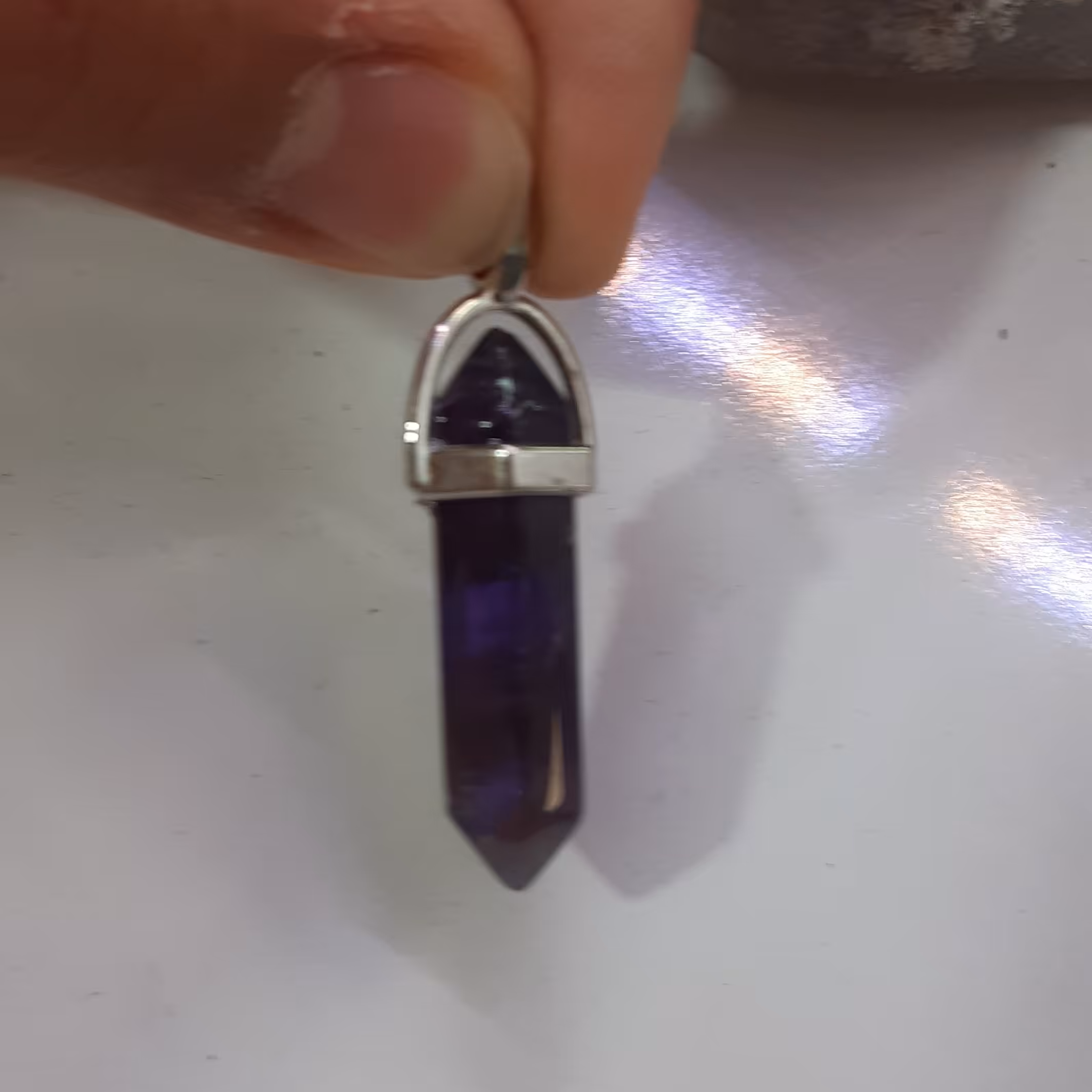 گردنبند بسیار زیبا با سنگ آمیتیس 