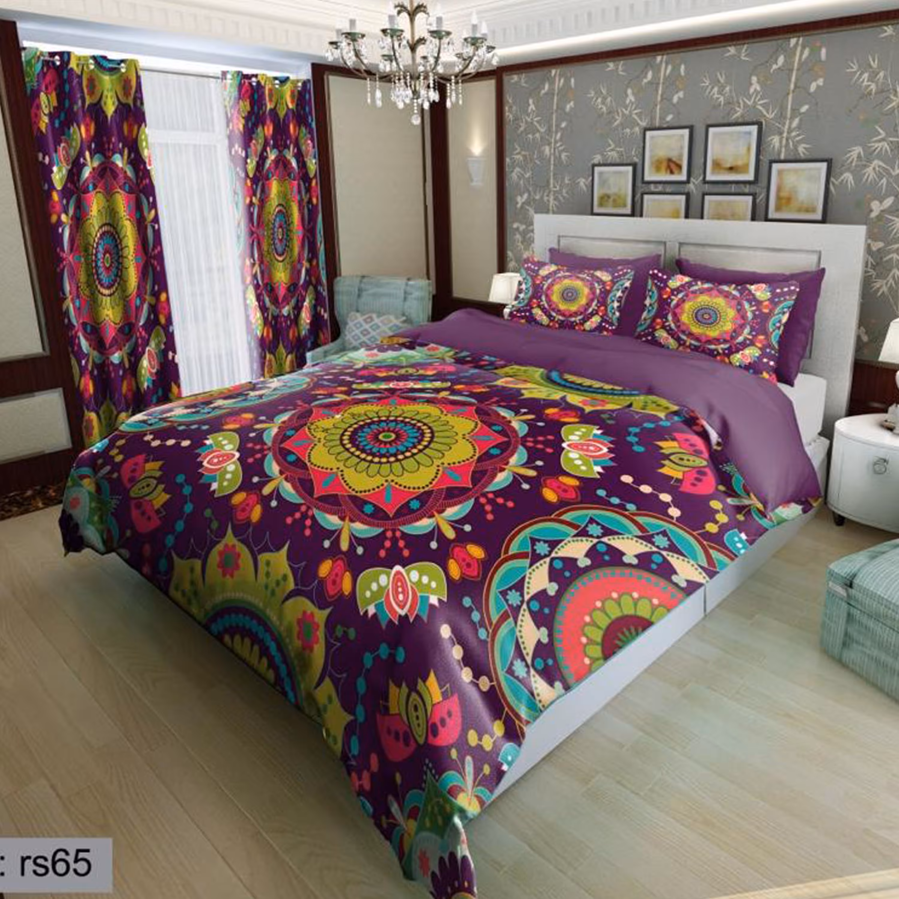 سرویس روتختی 1 نفره تنسل چاپی برندترک لند (Turk Land)  کد rs 65