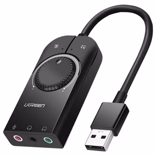 کارت صدا یوگرین مدل    UGREEN USB Sound Card CM129-40964
