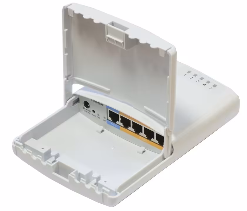 روتر شبکه 5 پورت میکروتیک مدل PowerBox RB750P PBr2