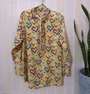 شومیز مجلسی قلبی