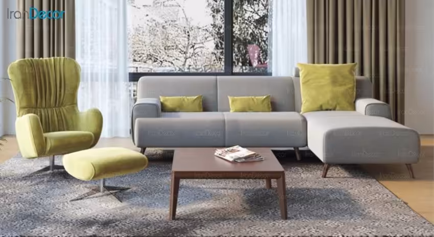 سرویس مبل ال نیلپر مدل دلوار Delvar NHSR870