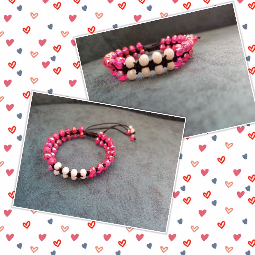 دستبند کریستالی، ترکیب کریستال و بافت، در رنگ های متنوع 