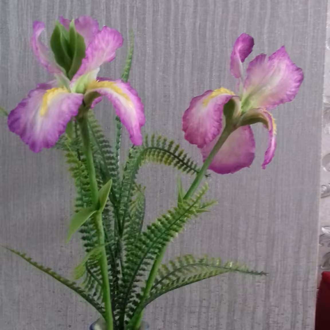 گل زنبق بنفش خمیری (این شاخه  برگ ندارد) (پس کرایه)