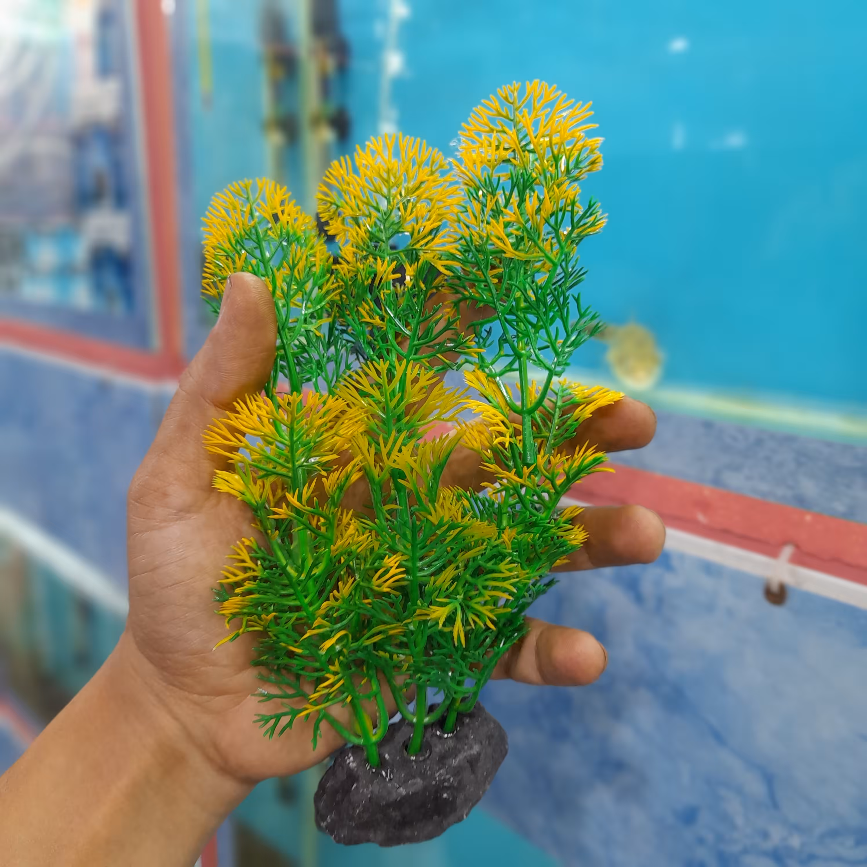 گیاه مصنوعی آکواریوم مدل پایه دار کد 37