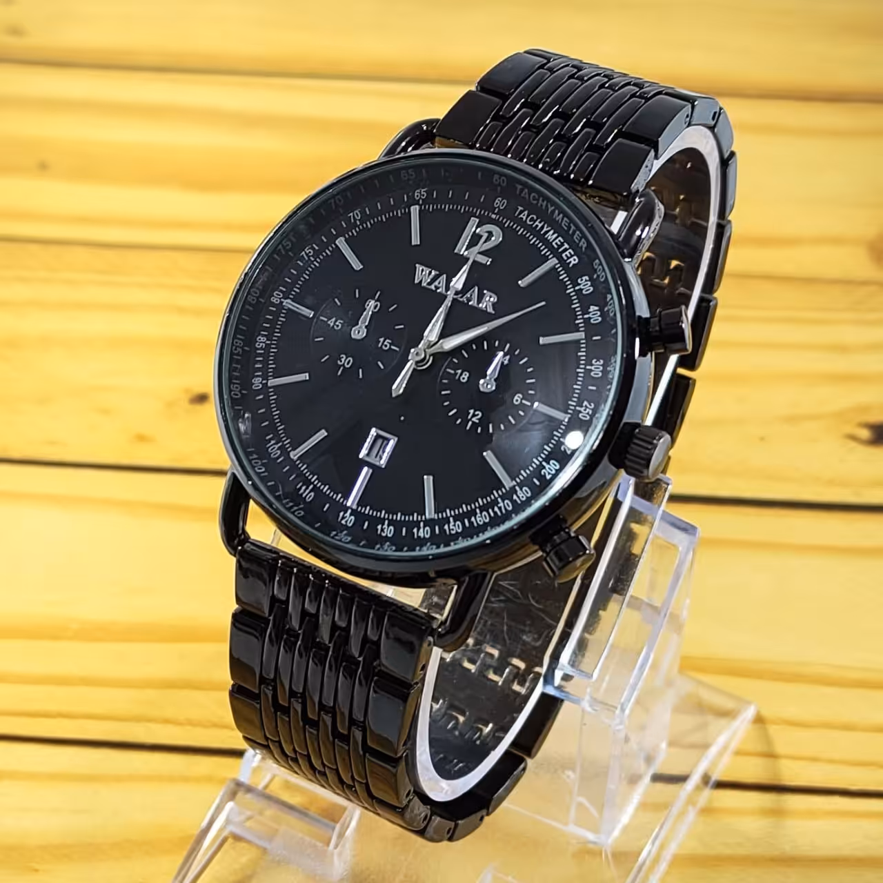 ساعت  والار مدل 02306 مشکی زمینه مشکی طرح 3موتوره
*مناسب برای : آقایان
