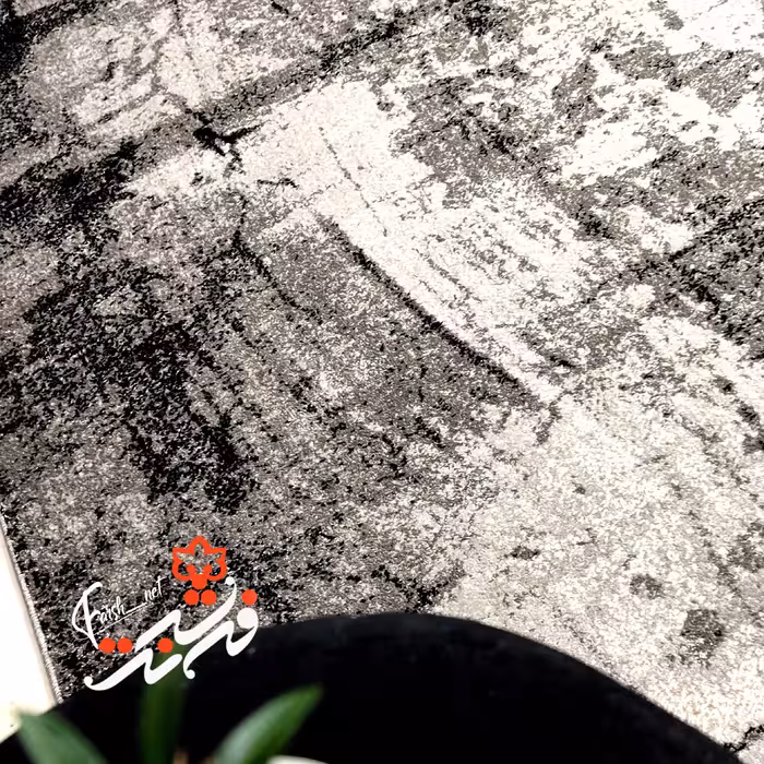 گلیم فرش ماشینی ساوین طرح میداس طوسی سایز 2 در 3 (موجودی بگیرید)