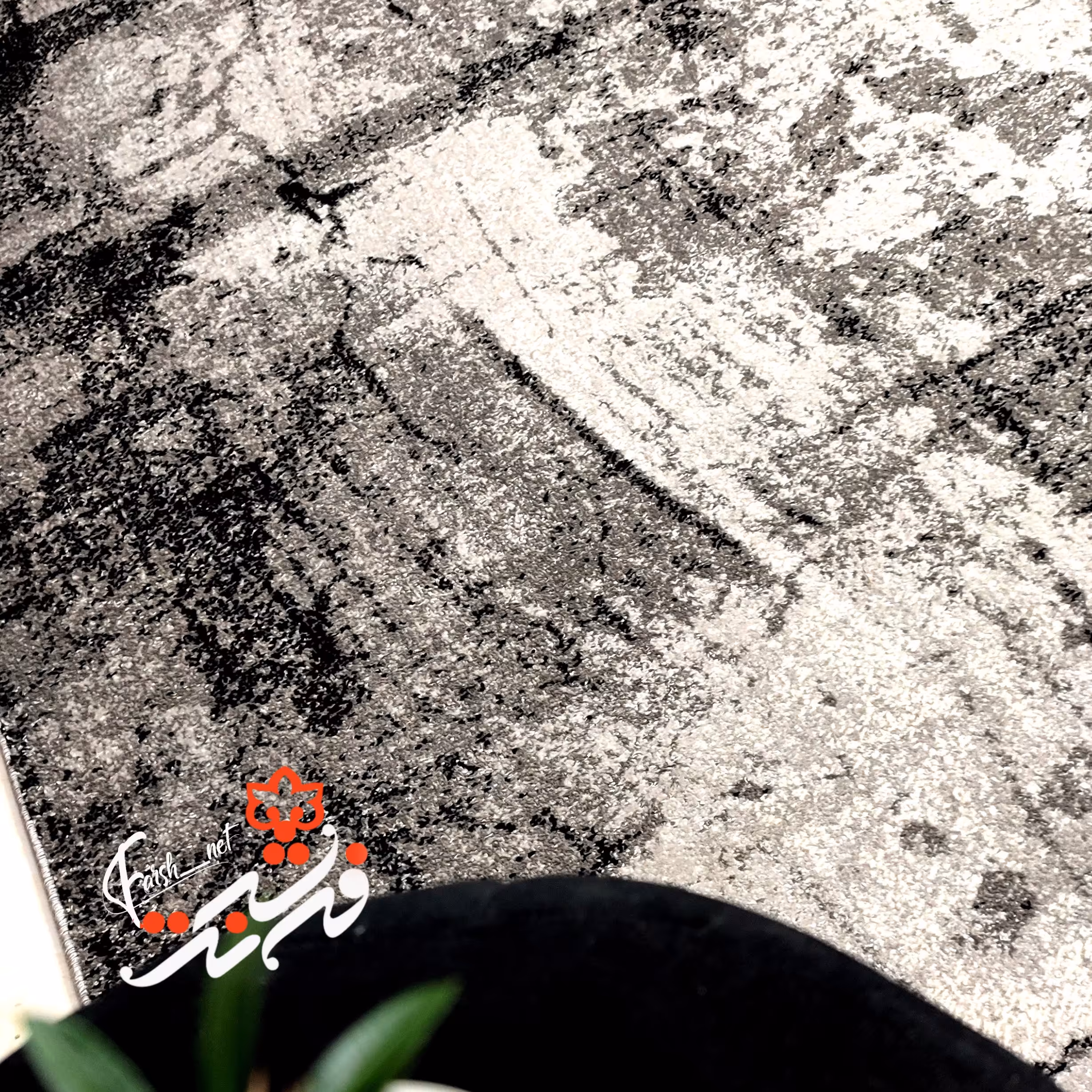 گلیم فرش ماشینی ساوین طرح میداس طوسی سایز 2 در 3 (موجودی بگیرید)