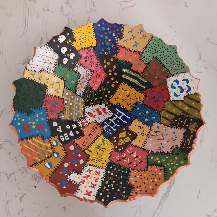 بشقاب سفالی چل تکه