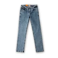 شلوار جین ساده راسته آبی کمرنگ سنگ شور wrangler ماهاپوش