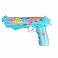 تفنگ اسباب بازی مدل الکتریکی چرخ دنده ای موزیکال طرح کلت 