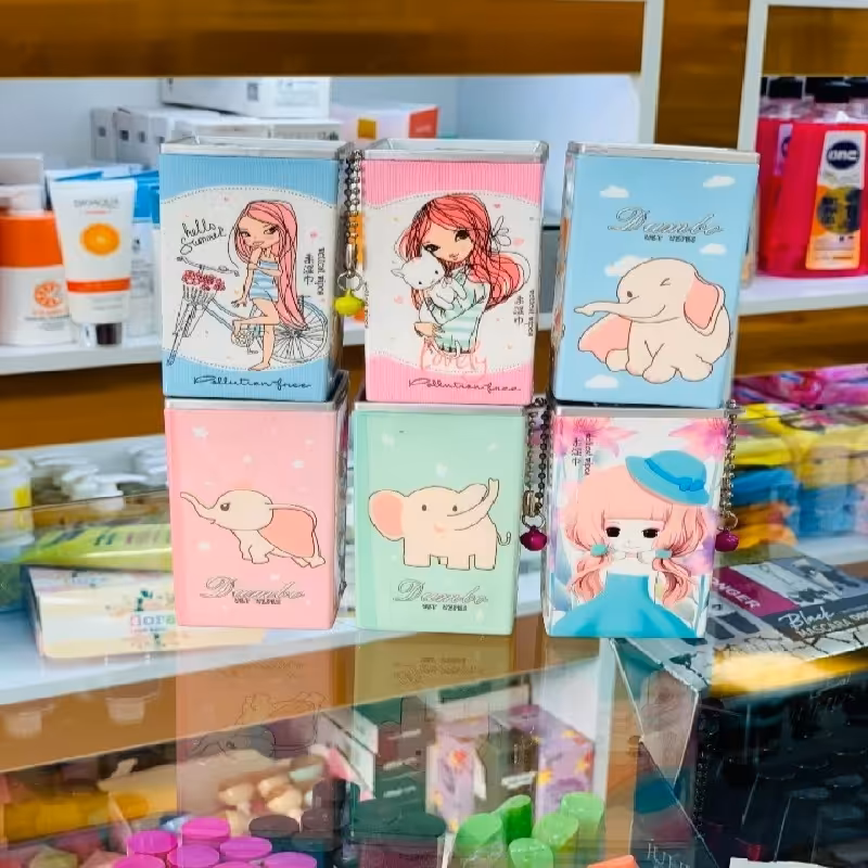 دستمال مرطوب پاکتی مربعی 