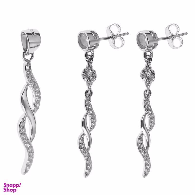 نیم ست نقره زنانه مدل طرحدار اسپرت طرح بینهایت کد 5793106