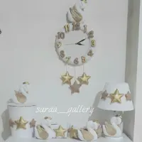 ست سیسمونی اتاق کودک  5تکه مخمل طرح قو
