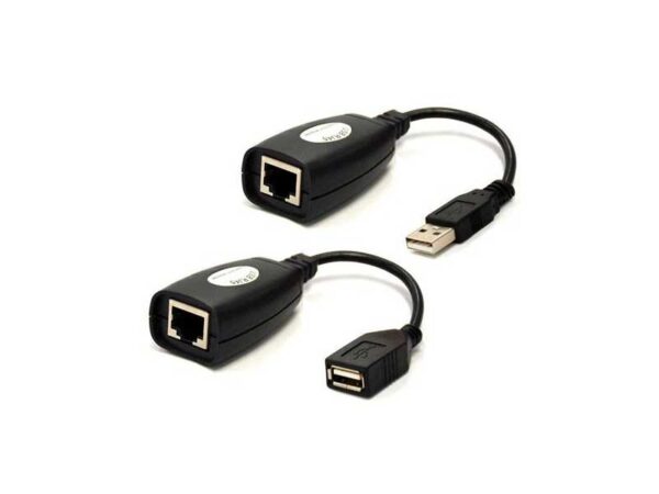 مبدل و دستگاه افزایش طول USB با کابل شبکه