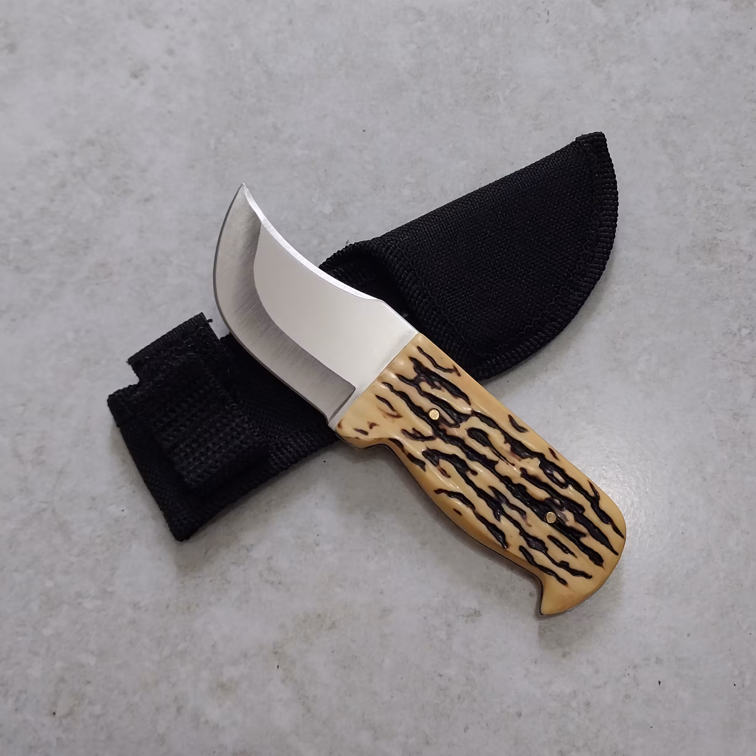 چاقو فولادی سفری جیبی استخوانی