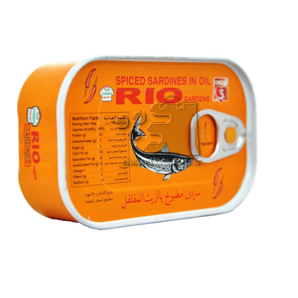 تن ماهی ساردین فلفلی 125 گرمی ریو rio