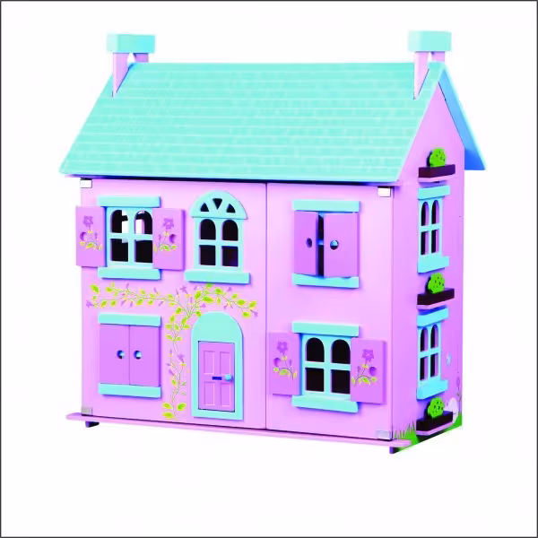 كلبه چوبي صورتي و آبي كد3625