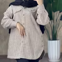 مانتو جلو دکمه نازلی