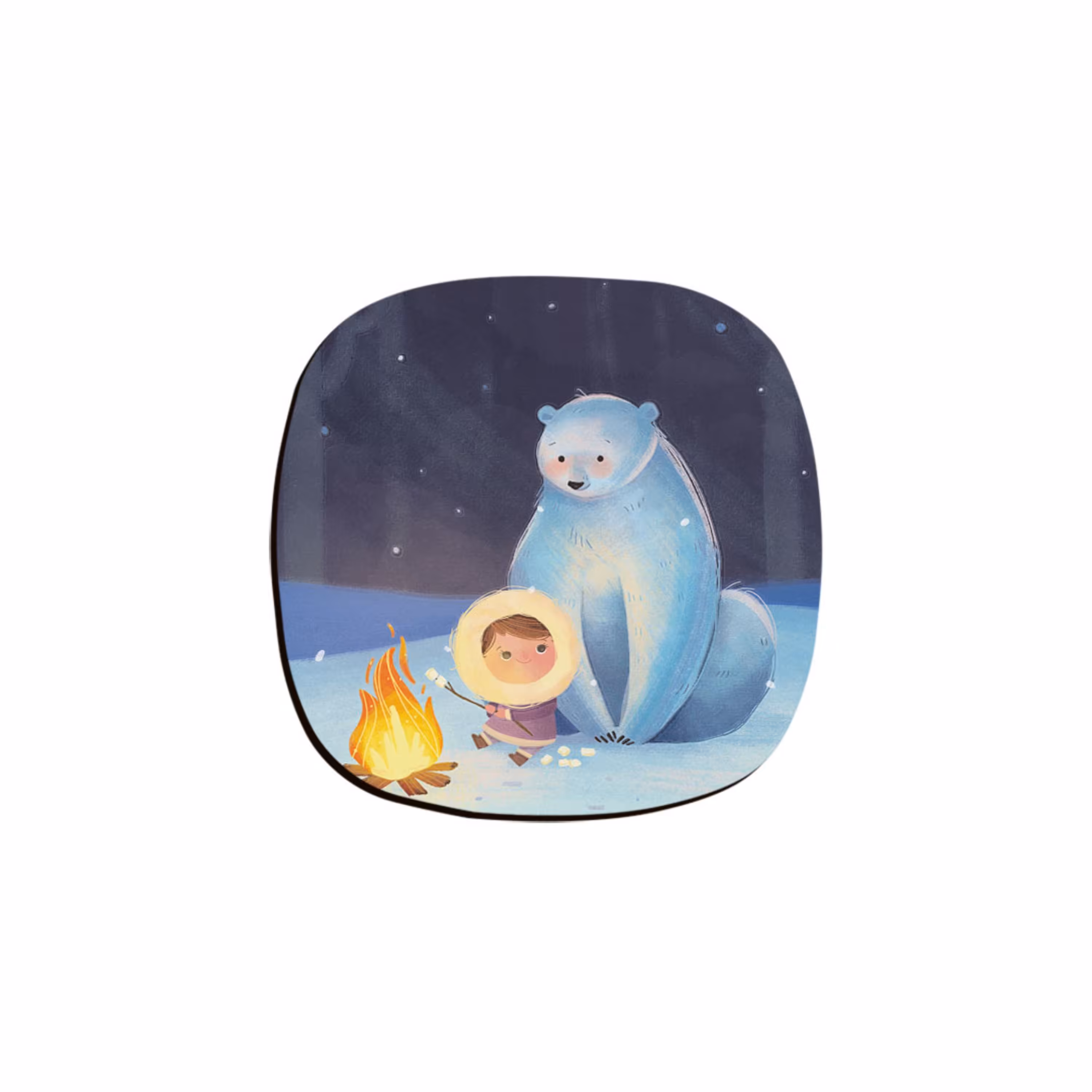 زیرلیوانی ترمه طراحان ایده مدل خرس و دخترک کدcfp114