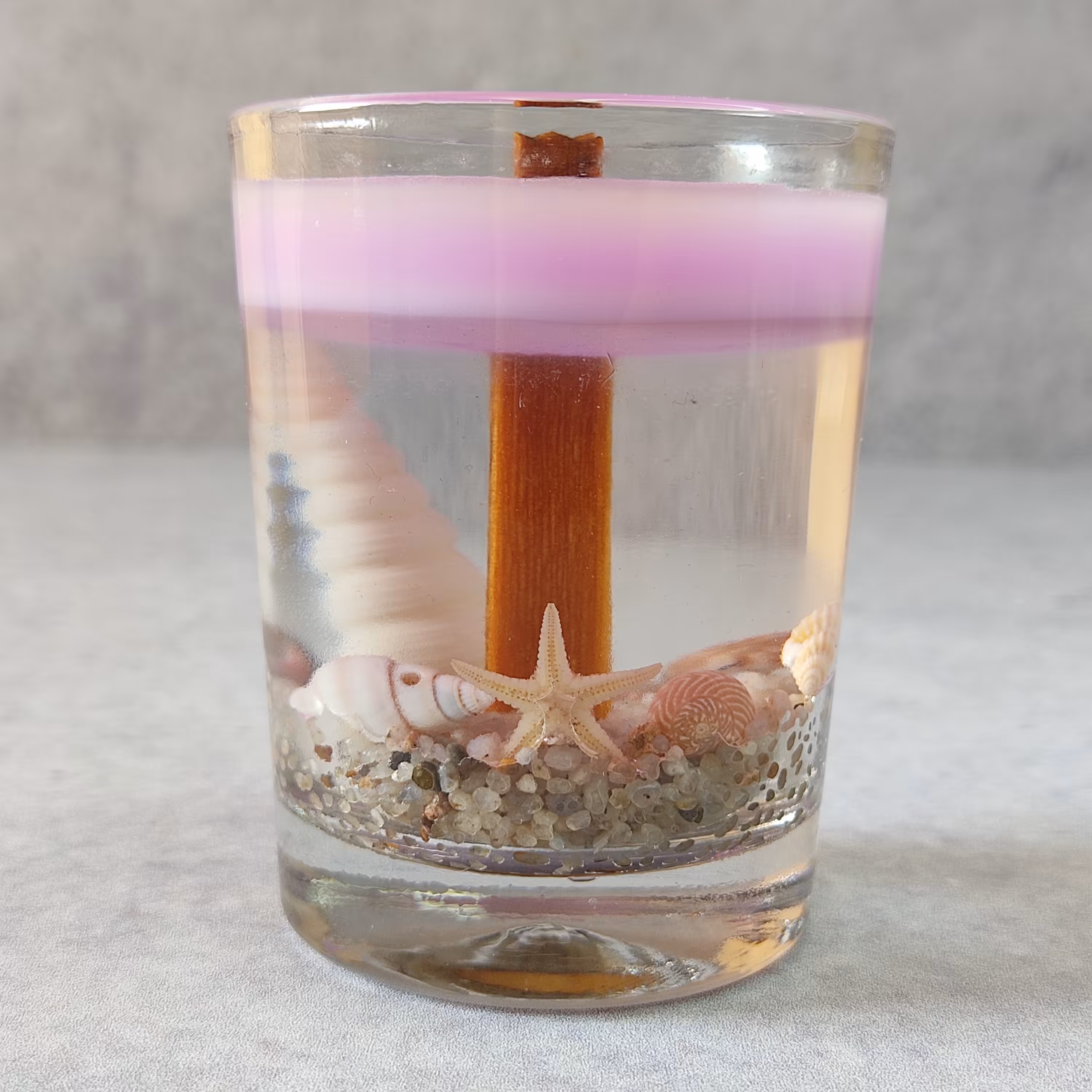 شمع شات دریایی صورتی کوچک دخترانه برای تزئین اتاق و میز تولد