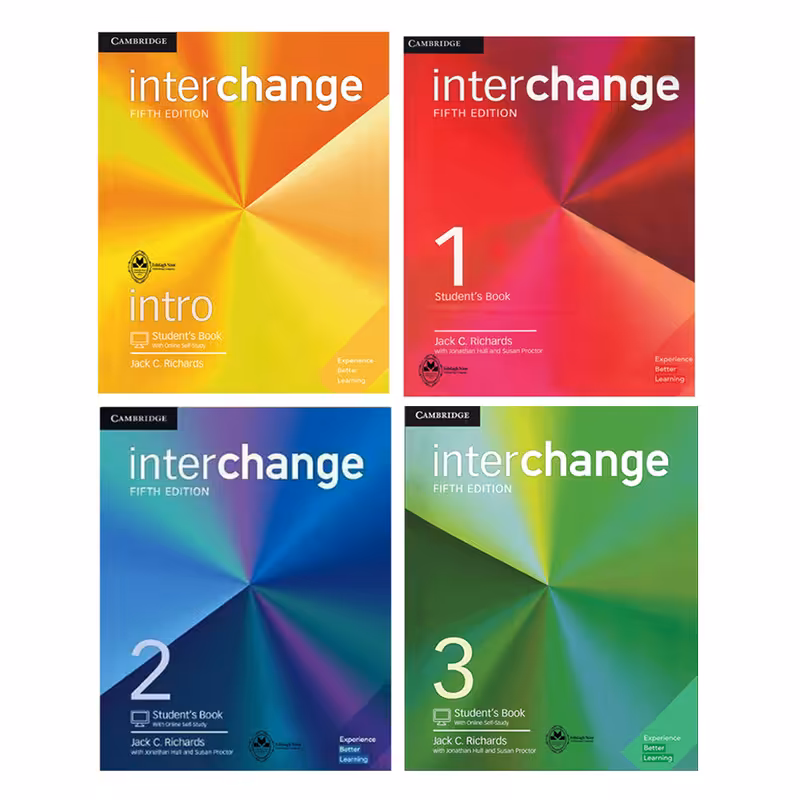 کتاب Interchange Fifth Edition اثر جمعی از نویسندگان انتشارات اشتیاق نور 4 جلدی