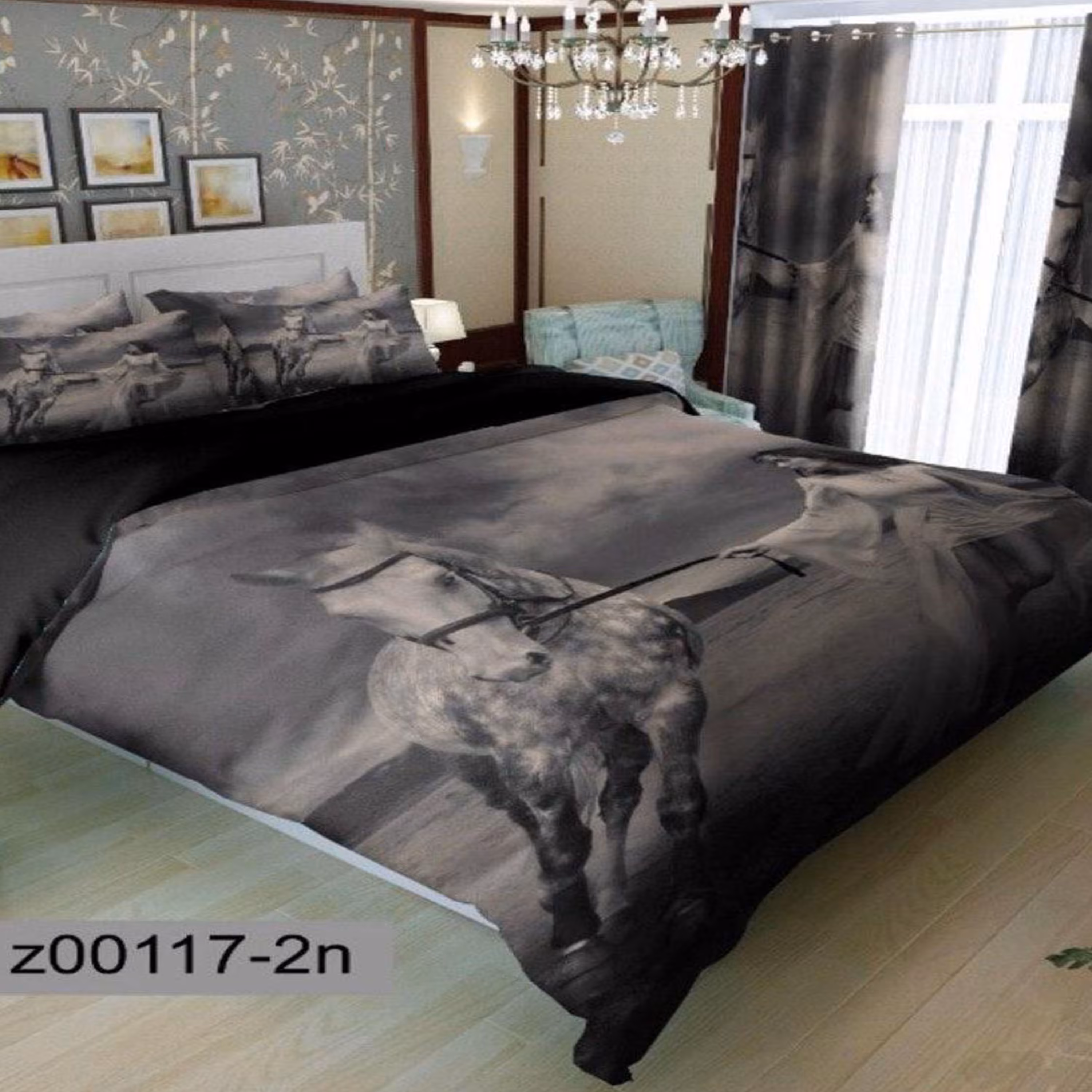 سرویس روتختی 2 نفره تنسل چاپی برندترک لند(Turk Land) z 117