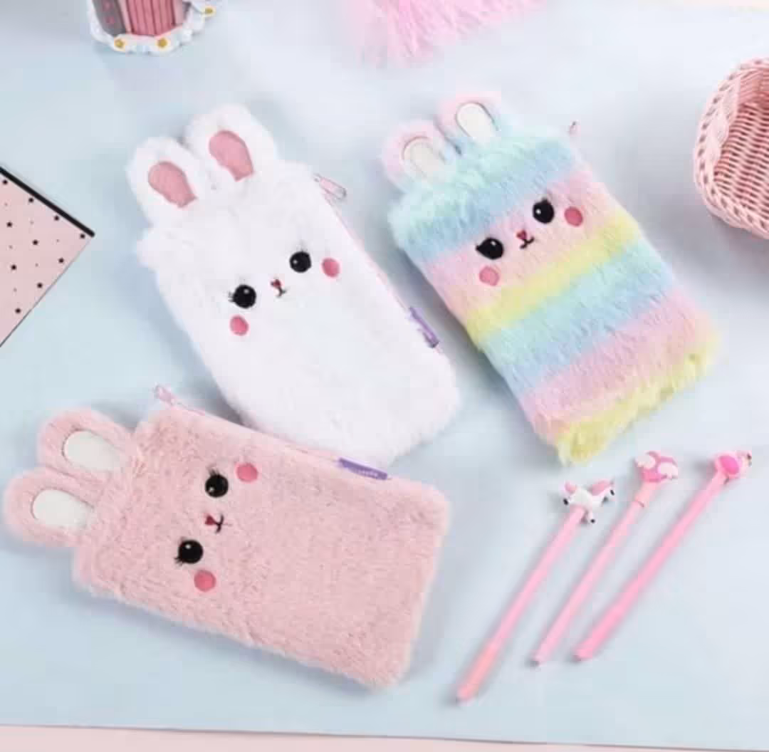 جامدادی فانتزی پشمالوی طرح خرگوش