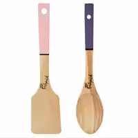 سرویس کفگیر و ملاقه  چوبی 2 پارچه فرتاپیچ کد 7