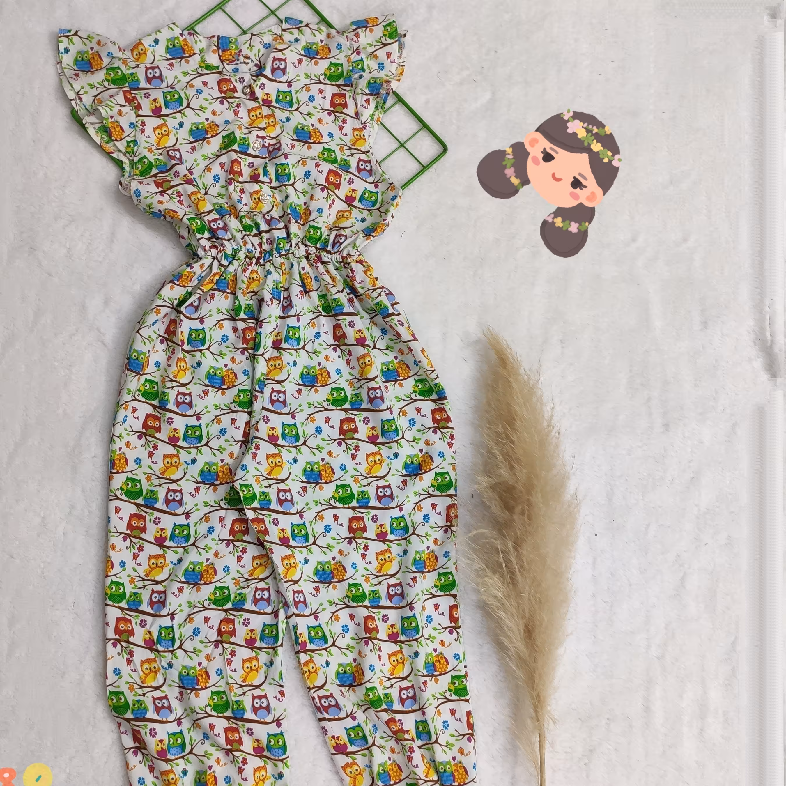 لباس خنک وکولر دار. رامپر نخی