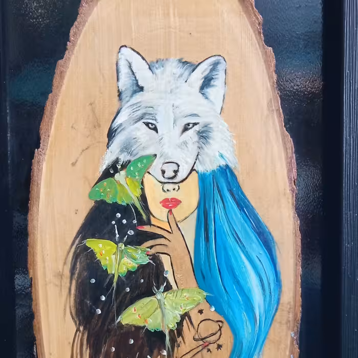 نقاشی دختر و گرگ