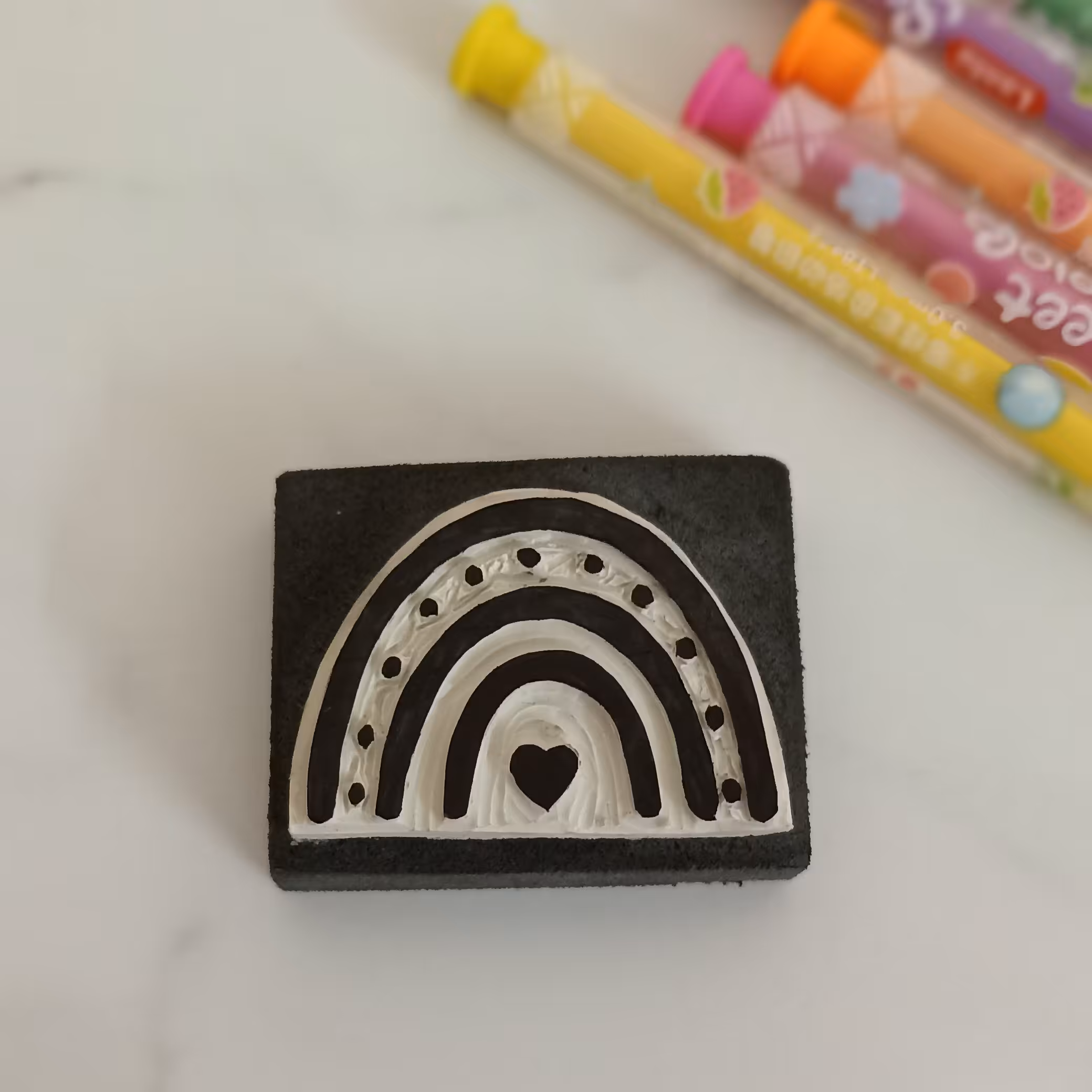 مهر دستساز رنگین کمان فانتزی