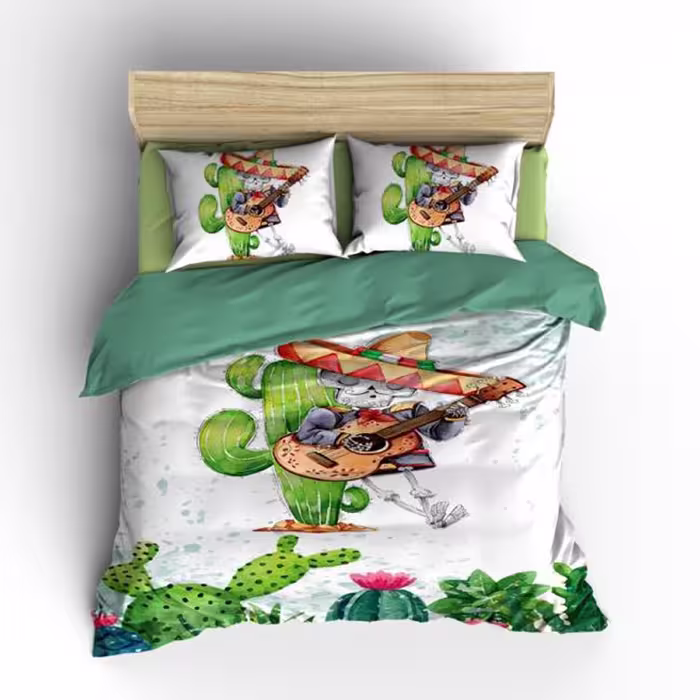 سرویس روتختی 1 نفره تنسل چاپی برندترک لند (Turk Land)  کد rs 50