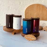 تراول ماگ 400 میل لیوانی براق COFFEE کد00452