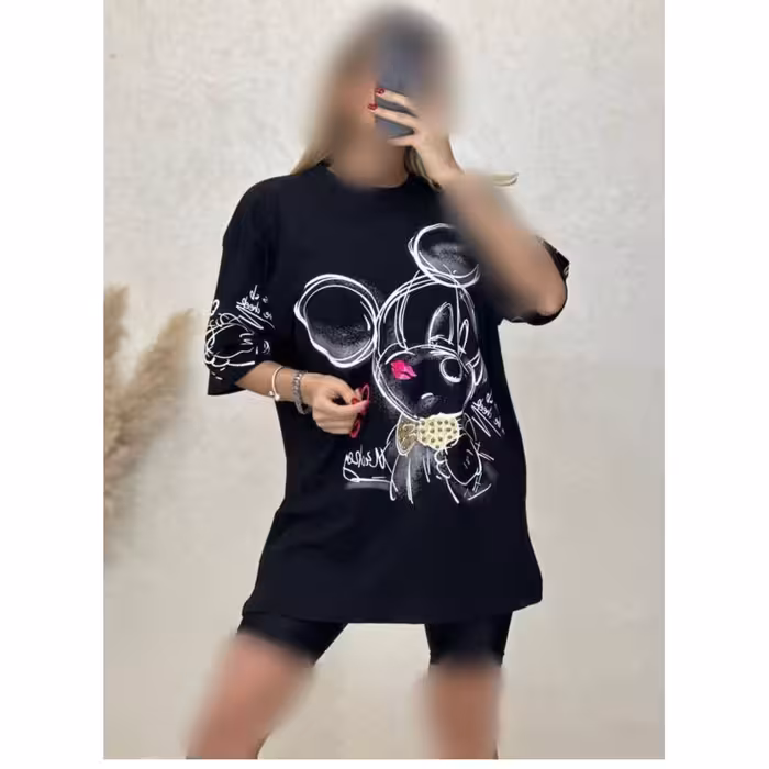 تیشرت لانگ میکی موس نخ پنبه سوپر درجه یک