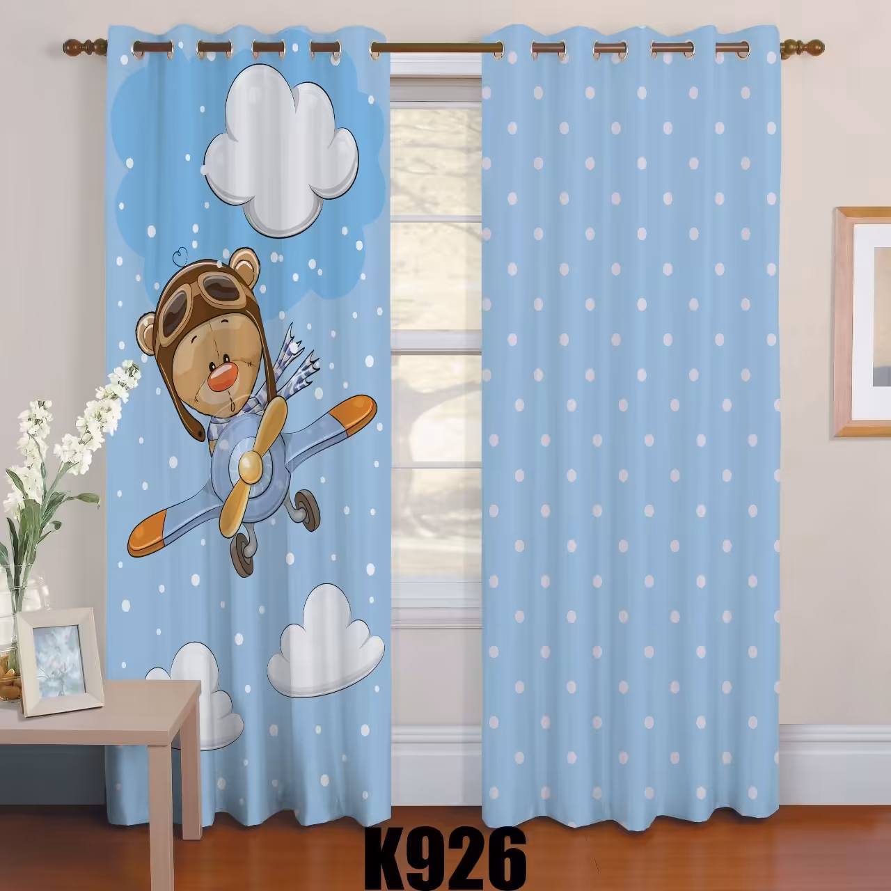 رو تختی یک نفره سه بعدی طرح خلبان خرسی