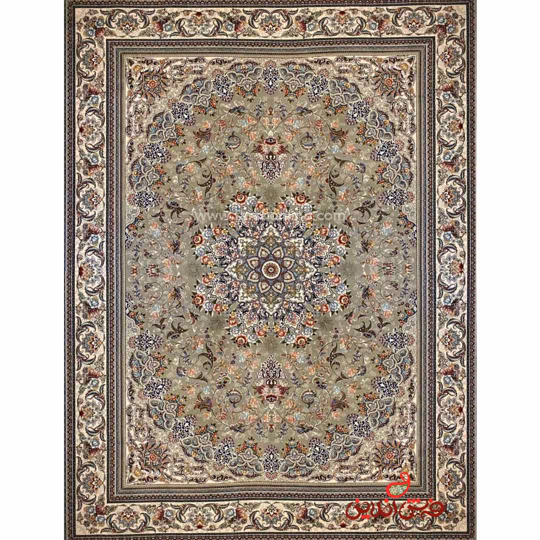 فرش ماشینی شاهکار صفویه 5666 خاکستری