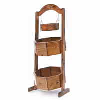 سبد سیب زمینی و پیاز چوبی 