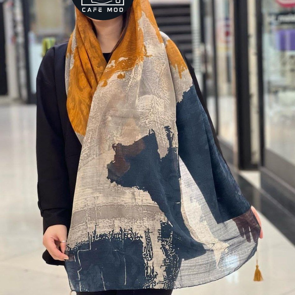 شال نخی مدل ابر و باد