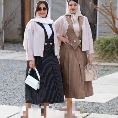 ست سه تیکه جلیقه و کت دامن لنین مجلسی شیدا عیدانه