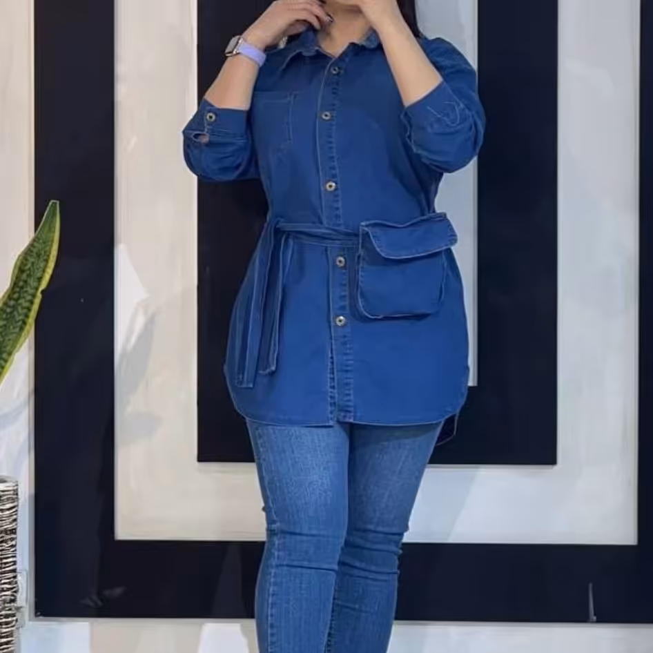 مانتو لی کاغذی کیف دار گرم بالا