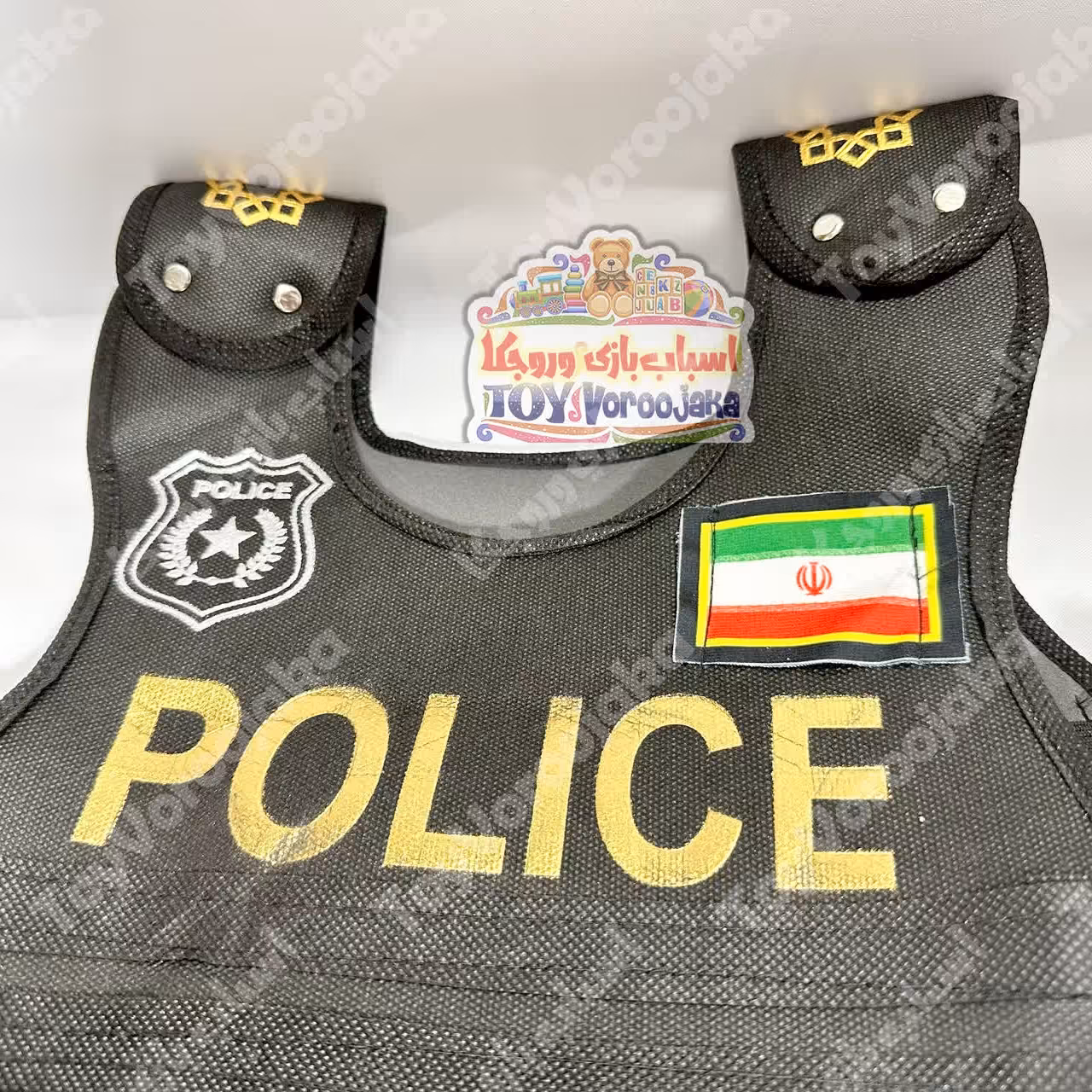 جلیقه پلیس با کلت و بیسیم