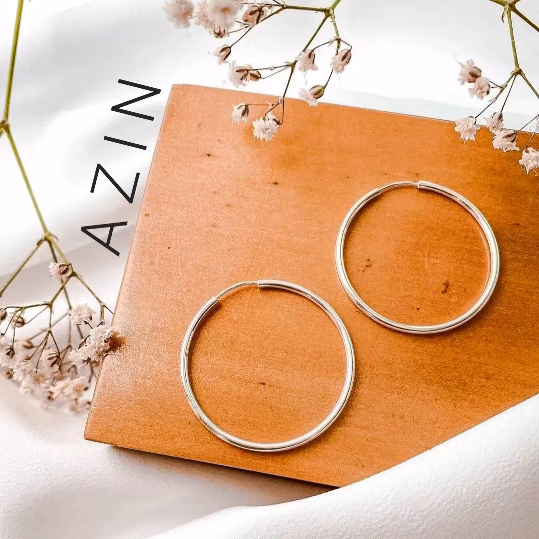 گوشواره حلقه زنانه سایز 2