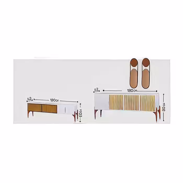 ست آینه کنسول و میز تلویزیون ارکیده