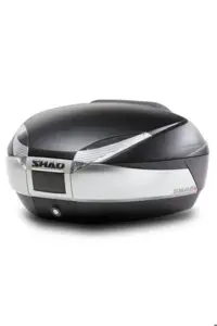 کیف موتورسیکلت خاکستری موتور کیسه عقب سیکلت تیره سیاه و سفید 48 لیتری ایبکبک ebakbak