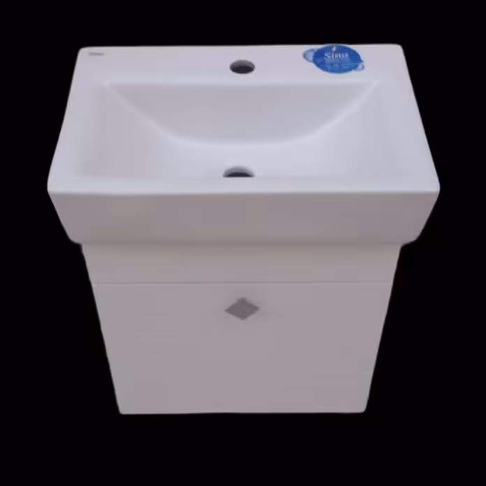 روشویی کابینتی دیواری سفید 31*46  همراه سنگ چینی