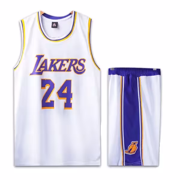 پیراهن شورت بسکتبالی لس آنجلس لیکرز سفید شماره 24