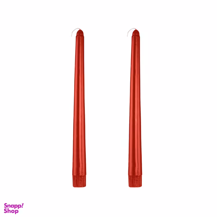شمع مدل قلمی کد 008 بسته 2 عددی رنگ قرمز
