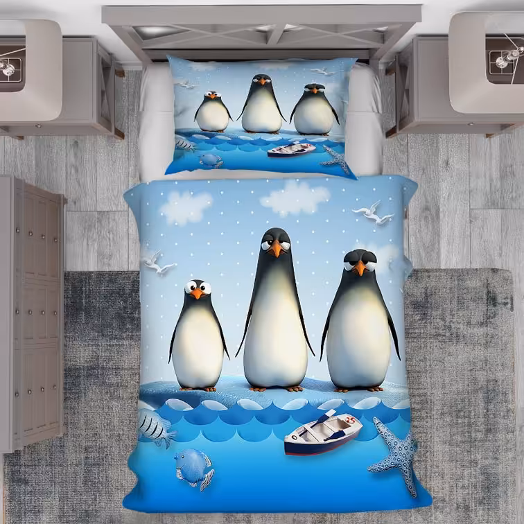 روتختی کودکانه طرح کارتونی پنگوئن BA-1506