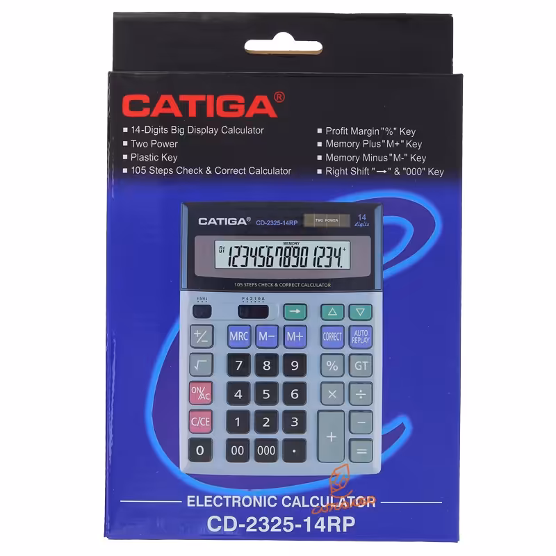 ماشین حساب رومیزی کاتیگا مدل CD-2325-14RP